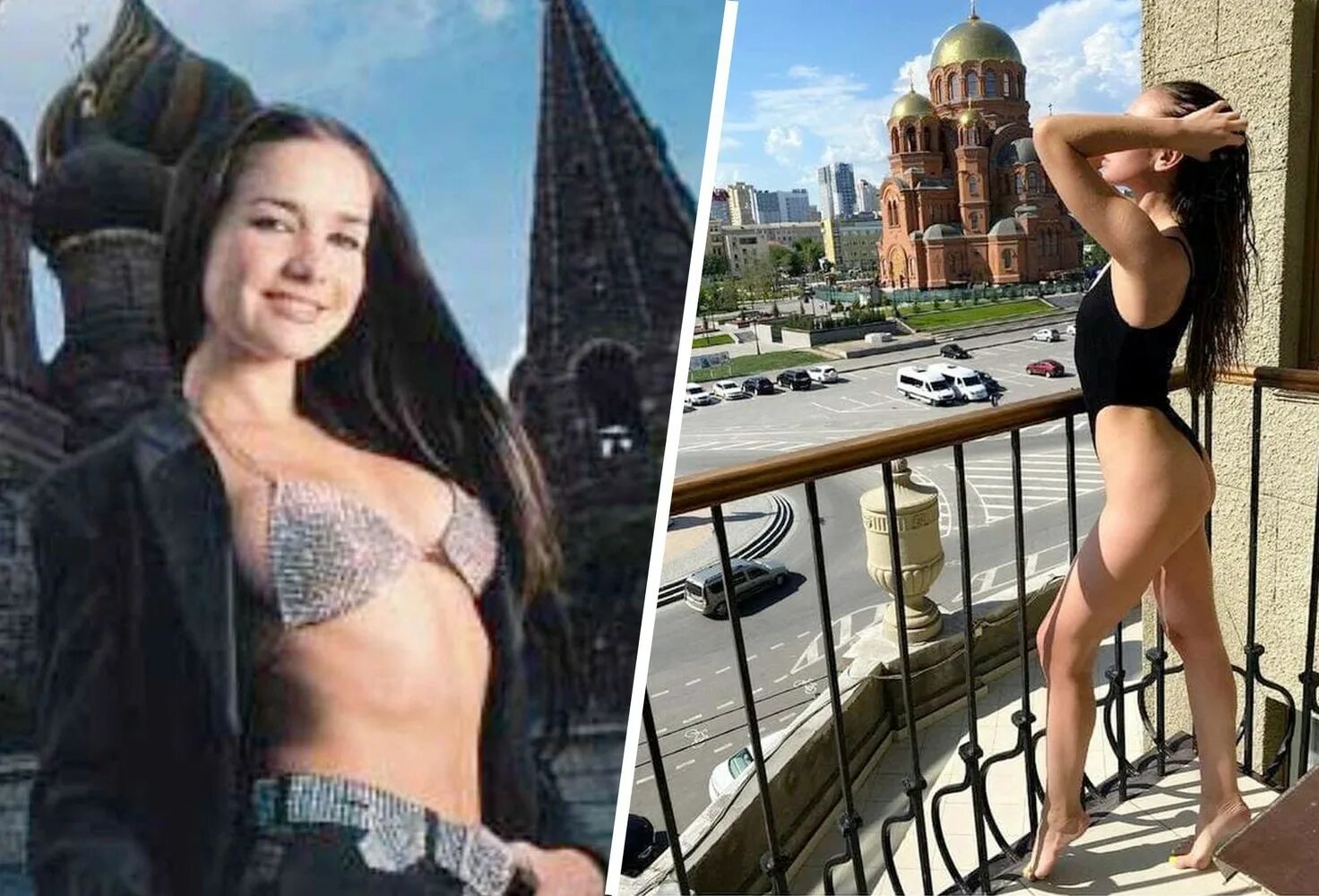 Показала зияющую