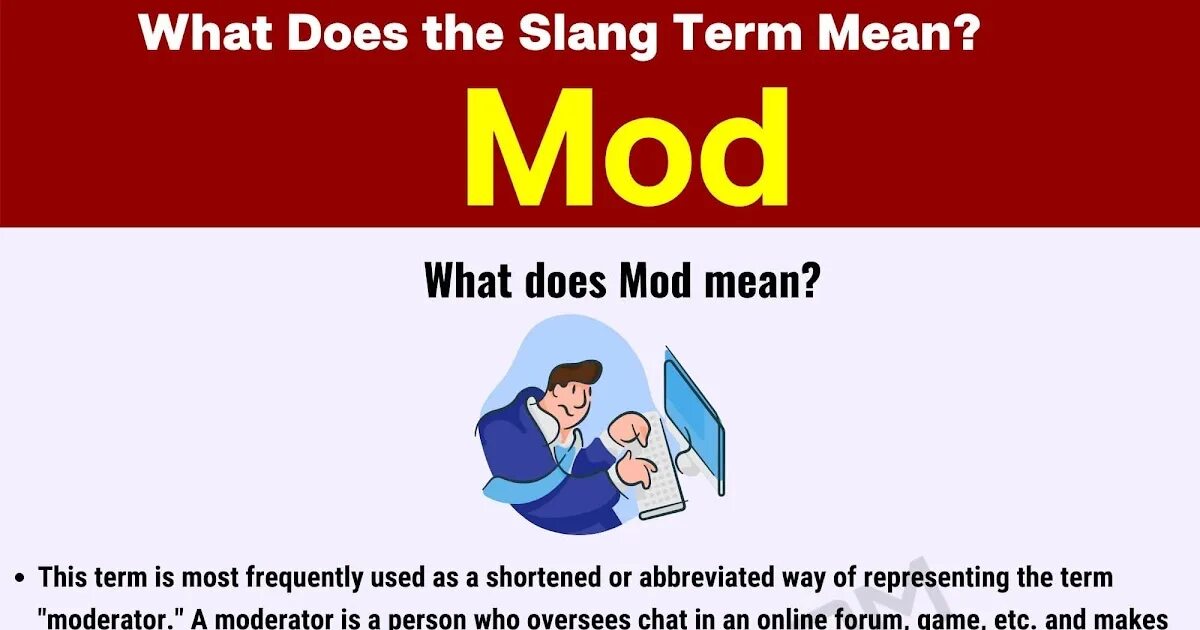 Mod meaning. What does mean Mod.