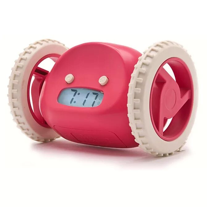 Включи 2 будильник. Будильник Alarm Clocky. Убегающий будильник. Необычные будильники. Игрушки для подростков девочек.