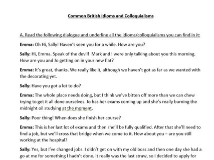 Conversation examples