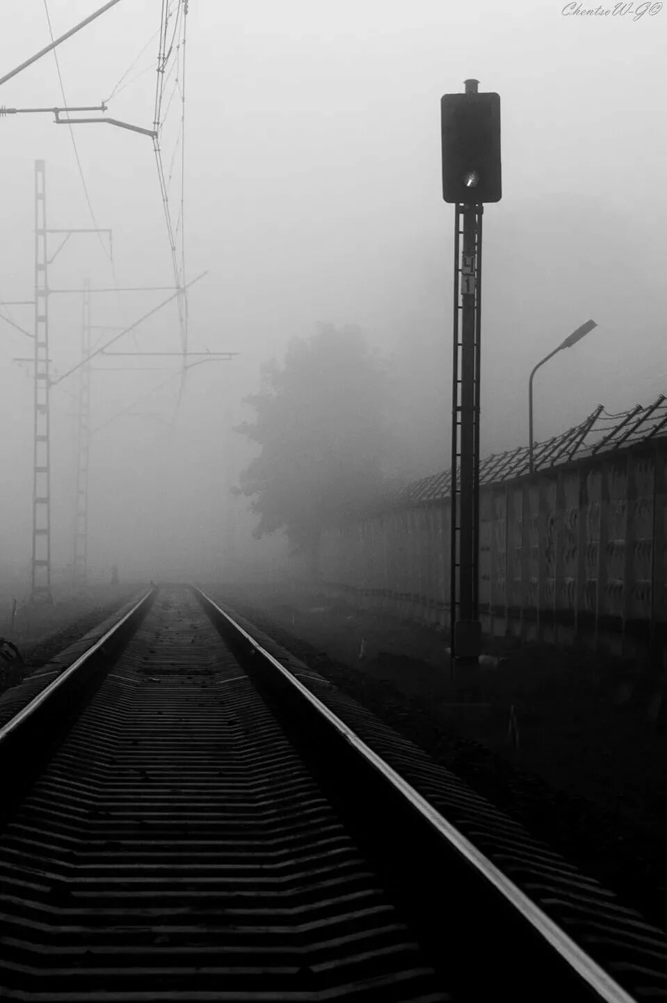 Россия в никуда. Железная дорога в никуда. Рельсы в тумане. Железная дорога туман. Пустота.