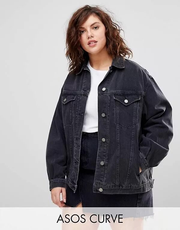 ASOS curve джинс куртка бомбер. ASOS curve и Plus Size куртка черная. Джинсовка черная оверсайз. Oversize Denim Jacket. Куртки плюс сайз