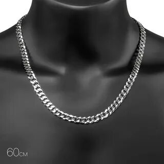 Серебряная цепь на шею мужская