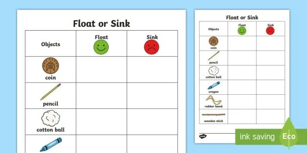 Float tasks. Sink or float worksheet. floating and sinking. worksheets for float or sink. sink or float flashcard.