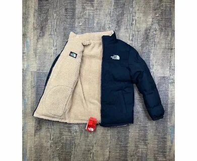 Двухсторонняя куртка the north face барашек