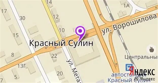 Карта красного сулина