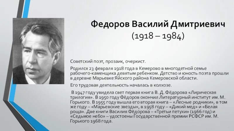 Имя в ю федоров. Василия дмитриевича федорова.
