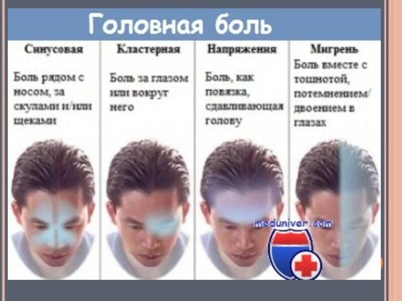 Как отличить головную боль. Типы головной боли. мигрень и кластерная головная боль. мигренозные головные боли. кластерная головная боль вид больного.