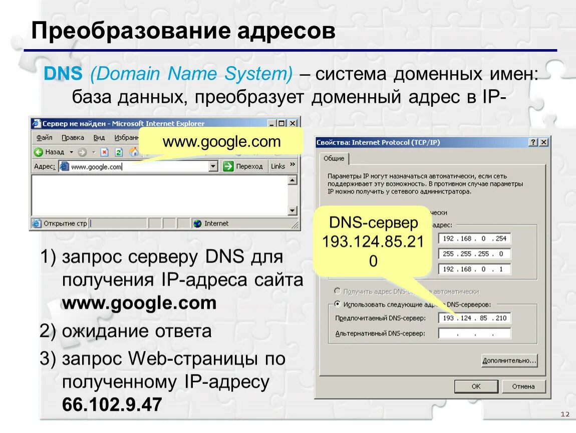 Ip адрес по домену. Преобразование адресов. Преобразование доменного имени в IP-адрес. Преобразование IP адресов. Преобразование доменного адреса в IP адрес.