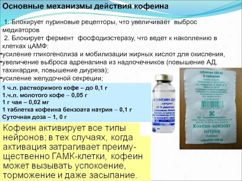 Механизм действия кофеина фармакология. Основные фармакологические эффекты кофеина. Механизм действия кофеина схема. Корфецин механизм действия.