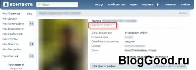Где выбрать статус. Что поставить на статус. какой можно поставить статус.