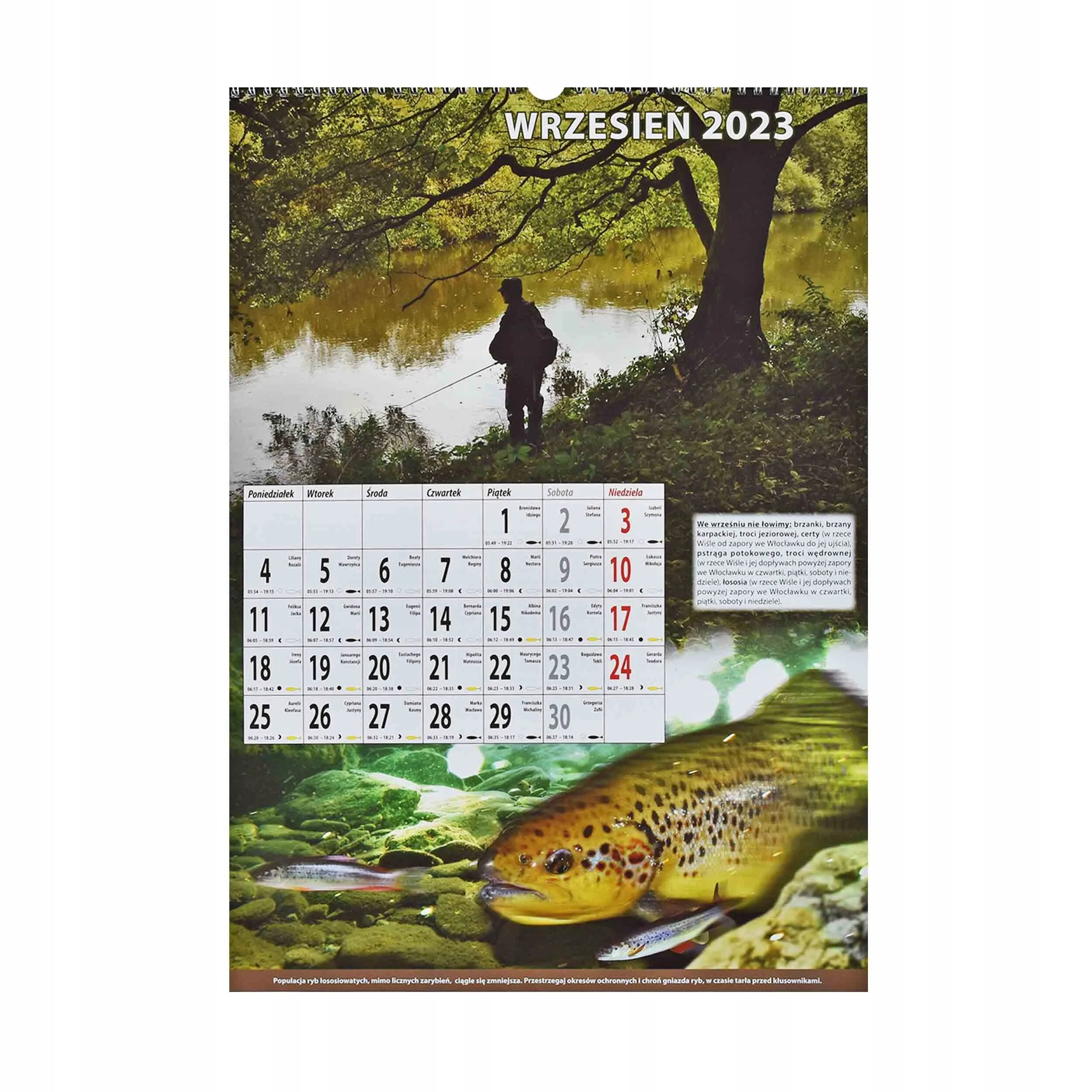 Календарь рыболова на 2023 год