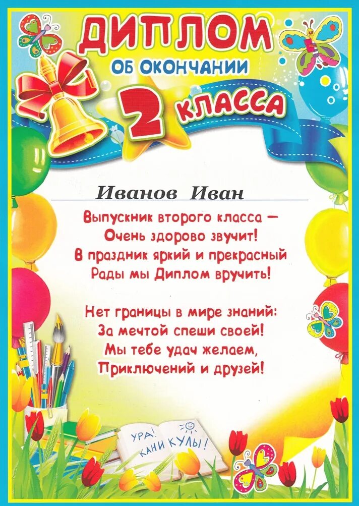 Характеристика классу на конец учебного года. Грамота об окончании 2 класса. Грамотаоб Окнании 2 класса.