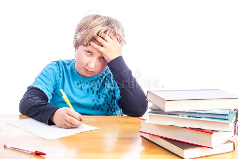 Doing his homework