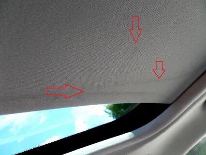 Заломы потолка автомобиля