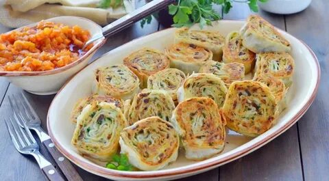 Лаваш с грибами и сыром в духовке