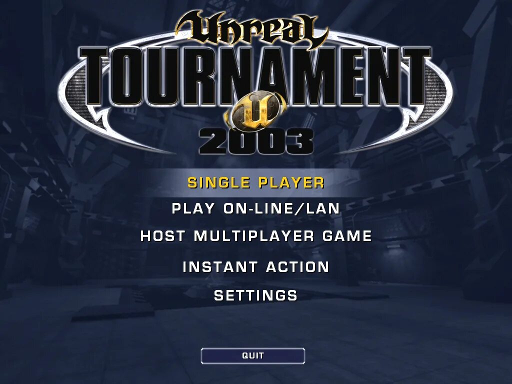 Анриал турнир 2003. Унреал Торнамент 2003. Unreal Tournament 2003 menu. Unreal Tournament menu. Only one instance of the game