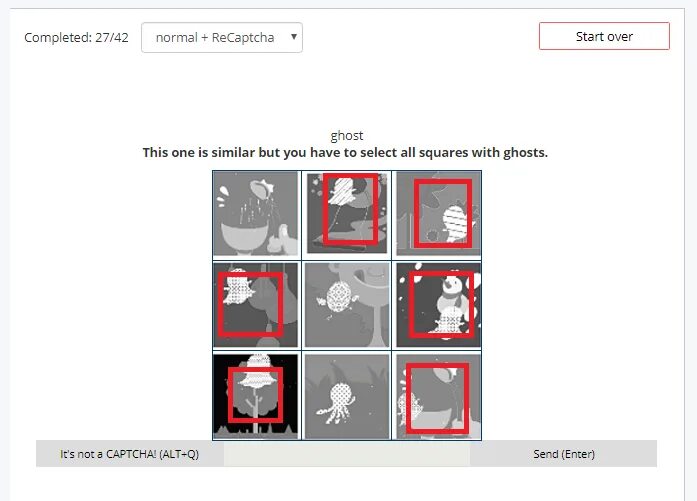 Select all squares. Что означает ghost. select all squares with.
