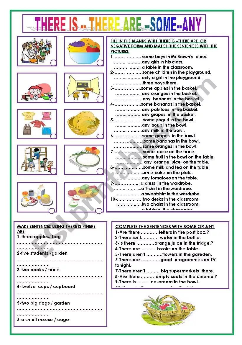Is there any Worksheets. Упражнения some/any /a for Kids. Рабочие листы some any. Some any ESL. There is are some any exercises