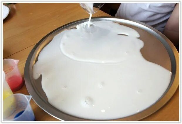 Рисование на молоке. Опыт цветное молоко. Эксперименты с молоком для школьников. Опыт волшебное молоко.
