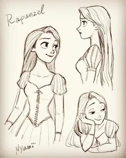 Рапунцель нарисовать легко