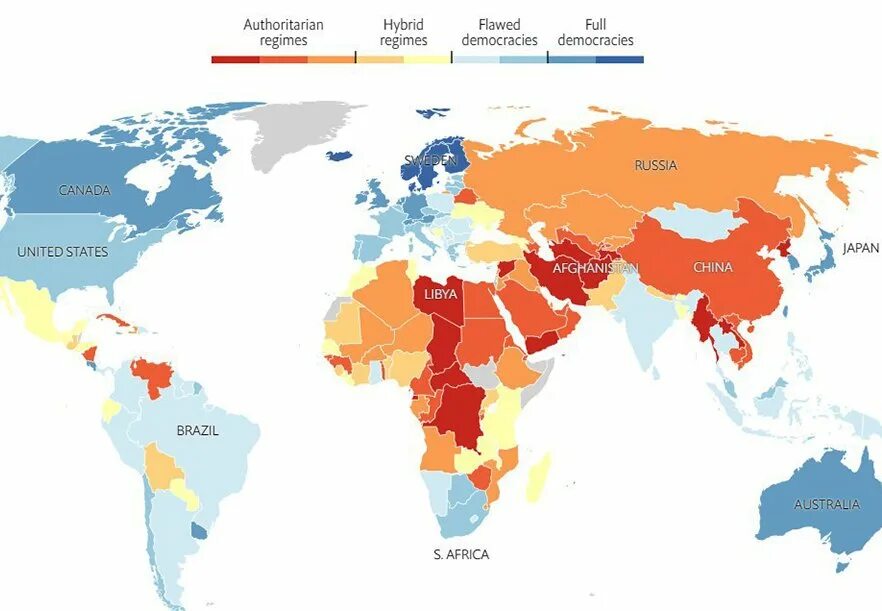 Карта демократии. Страны по уровню демократии карта. Карта стран по индексу демократии. Уровень демократии в мире.