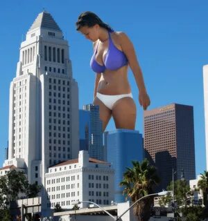 Giantess woman animation