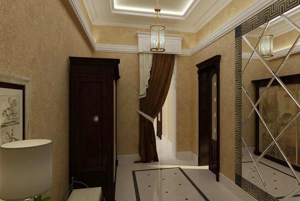 Hall wall design - 77 photo