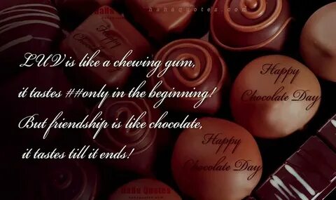 Chocolate helps