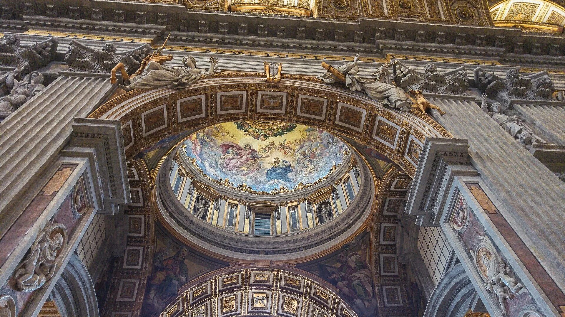 Купол базилики Святого Петра Ватикан. Купол собора св Петра в Риме.