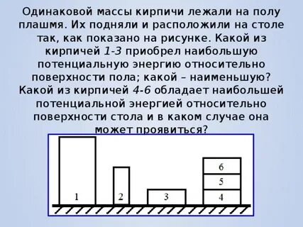 Из четырех одинаковых кирпичей сложили