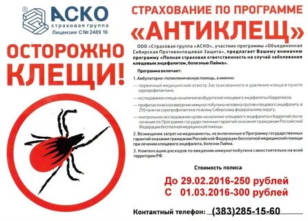 Страхование от укуса клеща