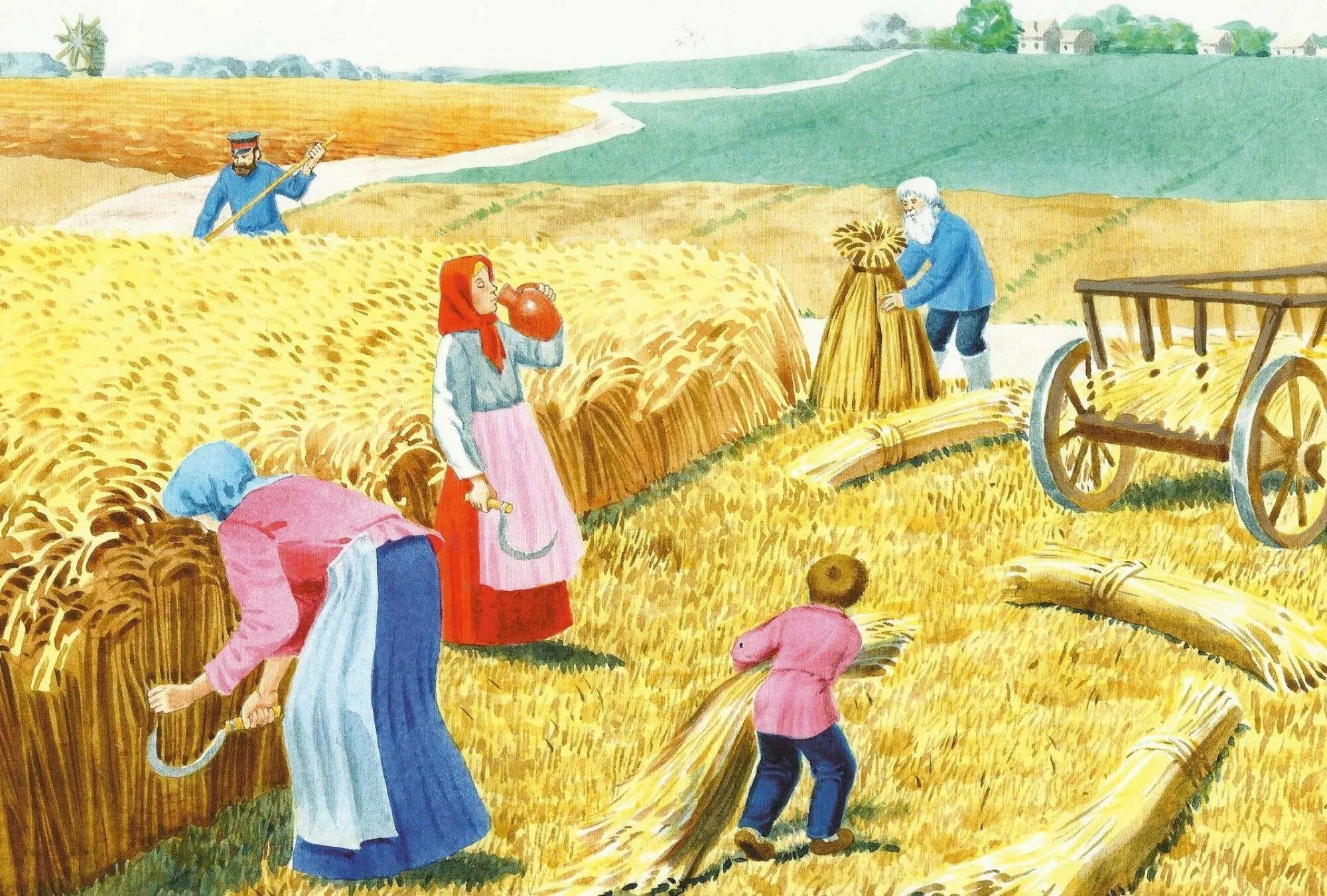 Жатва 3. Казанская летняя (прокопьев день, зажинки). жатва серебрякова. труд крестьян. сбор урожая в старину.