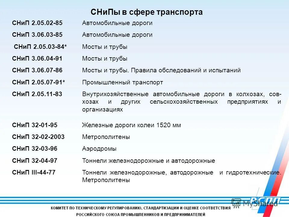 Снип 2.05 03 мосты и трубы