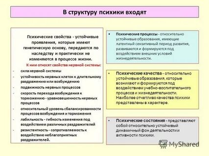 Система относительно устойчивых психических