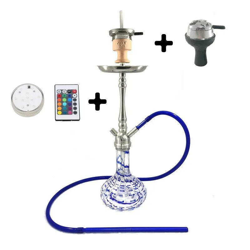 2019 New Stainless Steel Large Size Ss 304 Click Hookah Wholesale Shisha Pipe - 