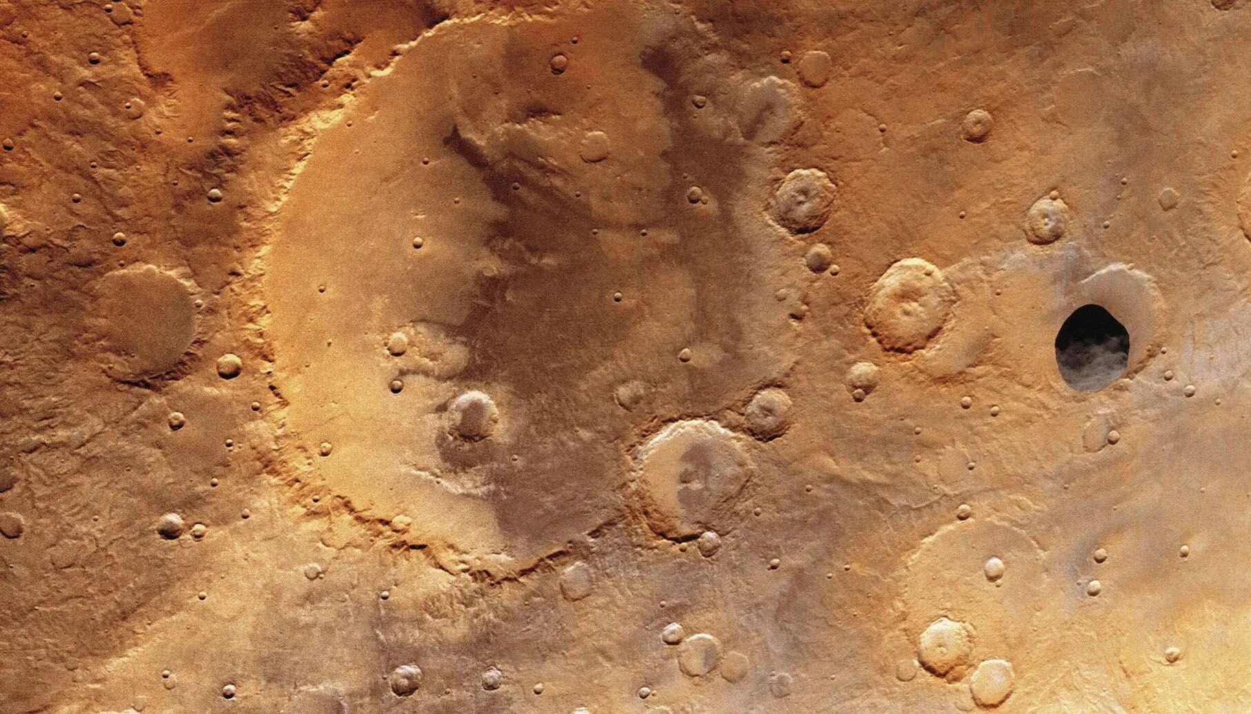 Кратеры на Марсе. Марс, Планета кратеры. Рельеф планеты Марс. Марс кратер Аргир.