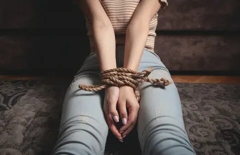 Girl tied hands