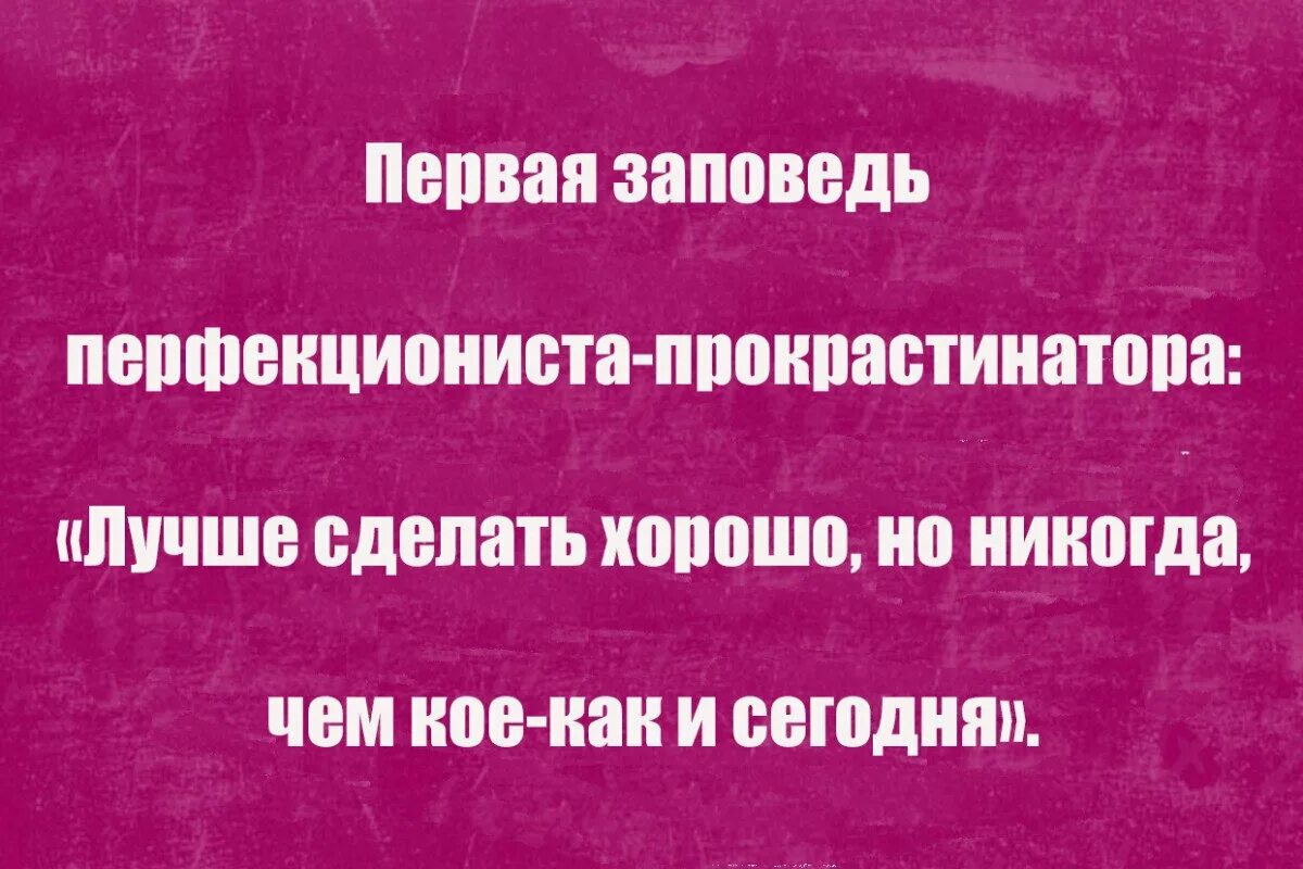 Что человек никогда не сделает. Перфекционизм прокрастинаторов. Первая заповедь перфекциониста прокрастинатора. Шутки про перфекционизм. Прокрастинация перфекционист.