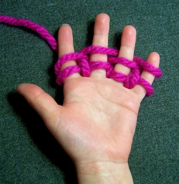 Вязание на пальцах. Плетение на пальцах. Вязание на пальцах без спиц. Плетение руками из пряжи. Что можно связать руками