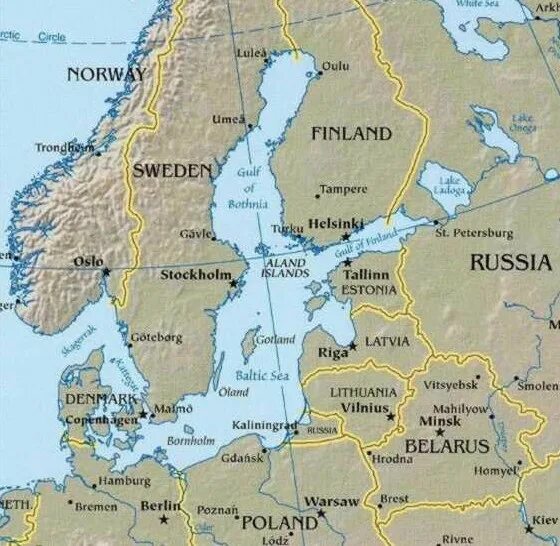 Балтийское море на карте. Где находится Балтийское море на карте. Остров Рюген на карте Балтийского моря. Балтийское море политическая карта