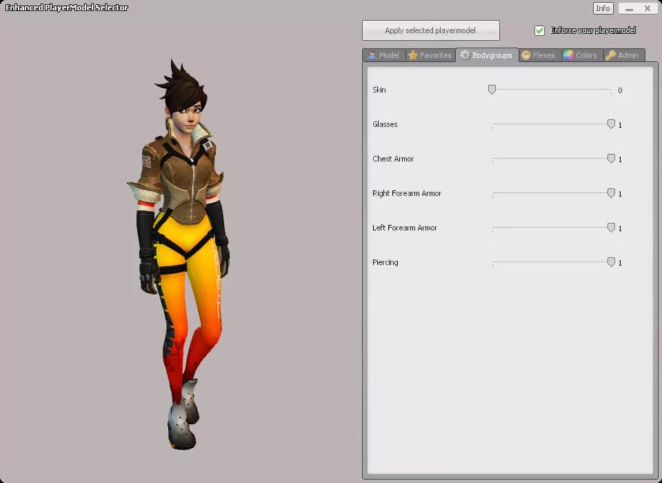 Enhanced playermodel selector