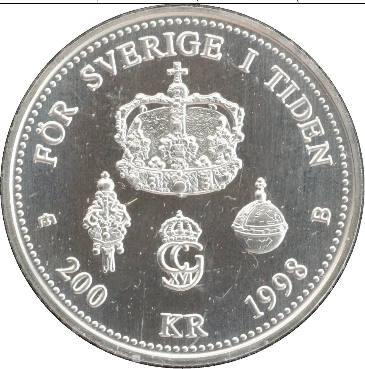 Монета 1998 Carl XVI. 1 Крона 1998 Швеция. Монета Швеции 1998. 200 Шведских крон в рублях.