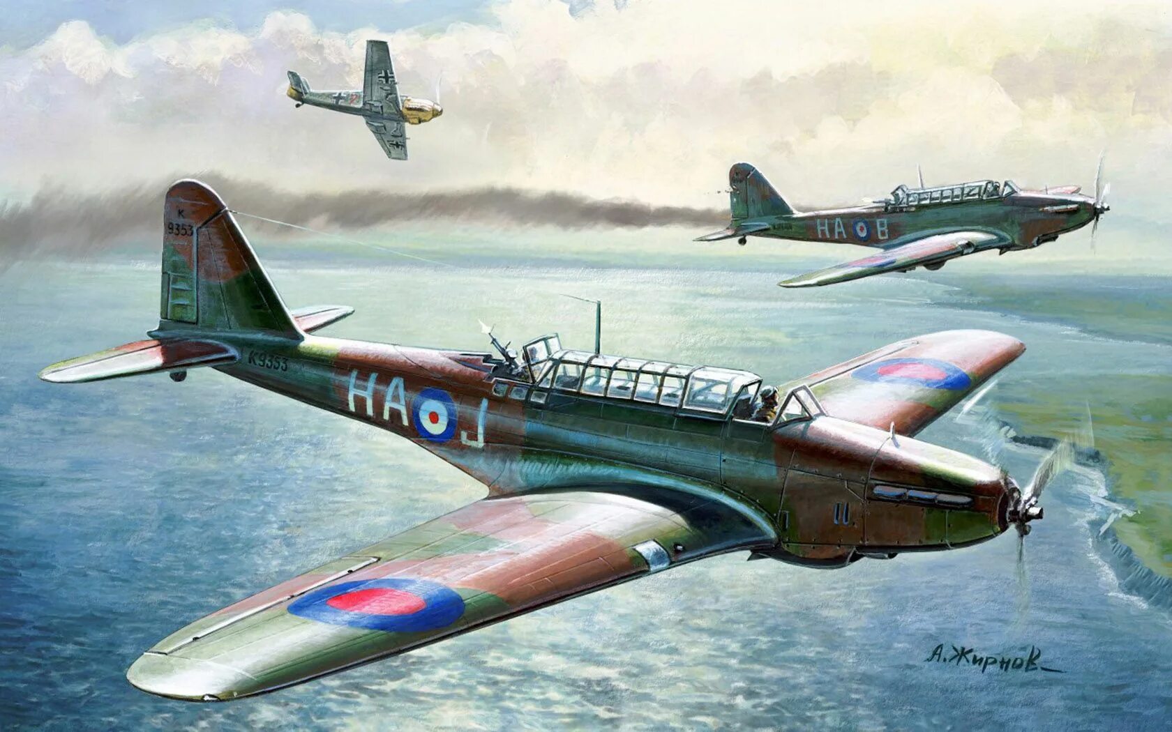 Fairey Battle самолёт. Fairey "Battle", бомбардировщик. Британский бомбардировщик Фэйри Бэттл. Художник Жирнов Авиация.