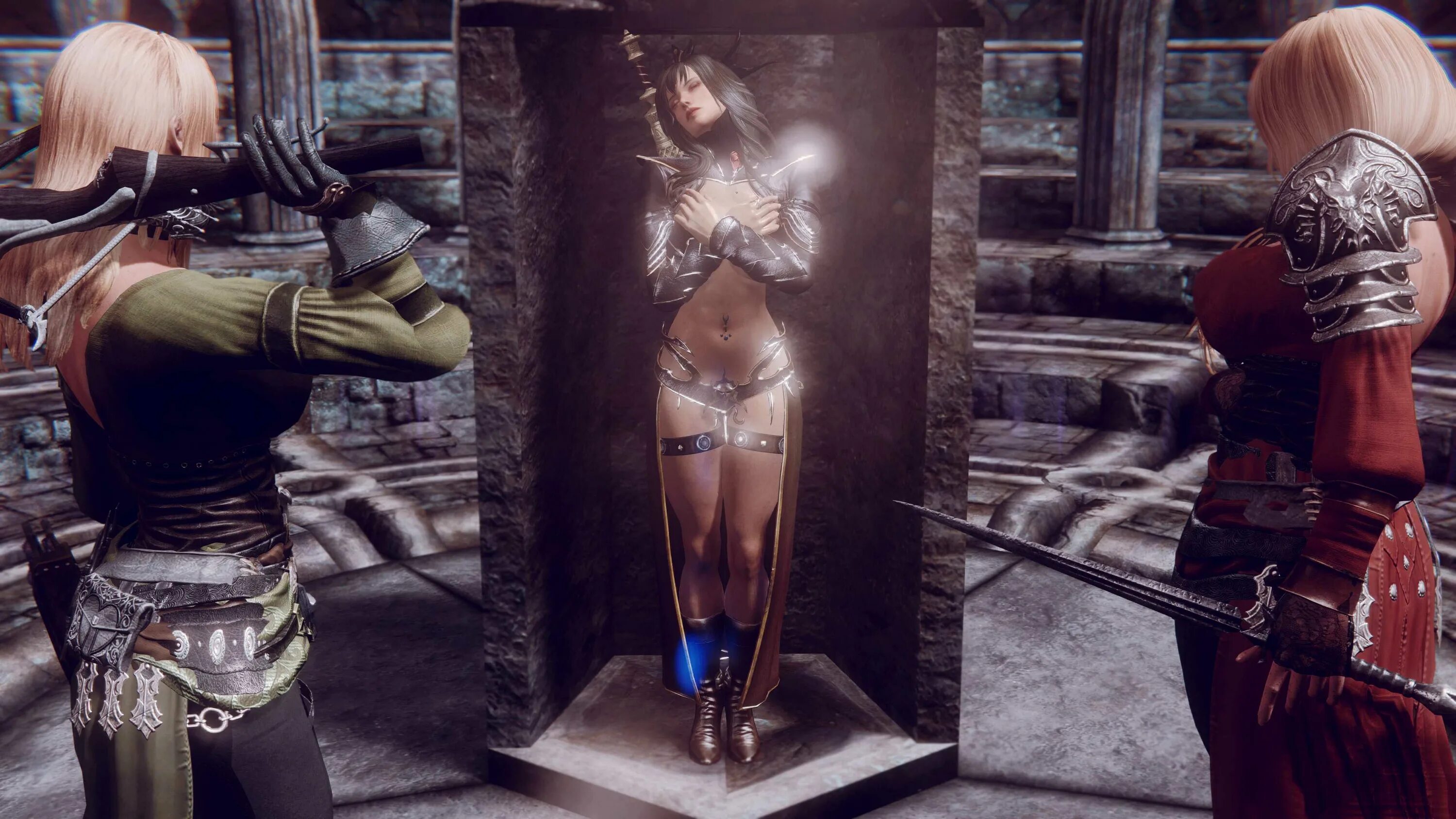 Skyrim dynamic animation replacer. Довакин и эйла охотница. серана и эйла. эйла охотница и серана любовь. skyrim косплей.