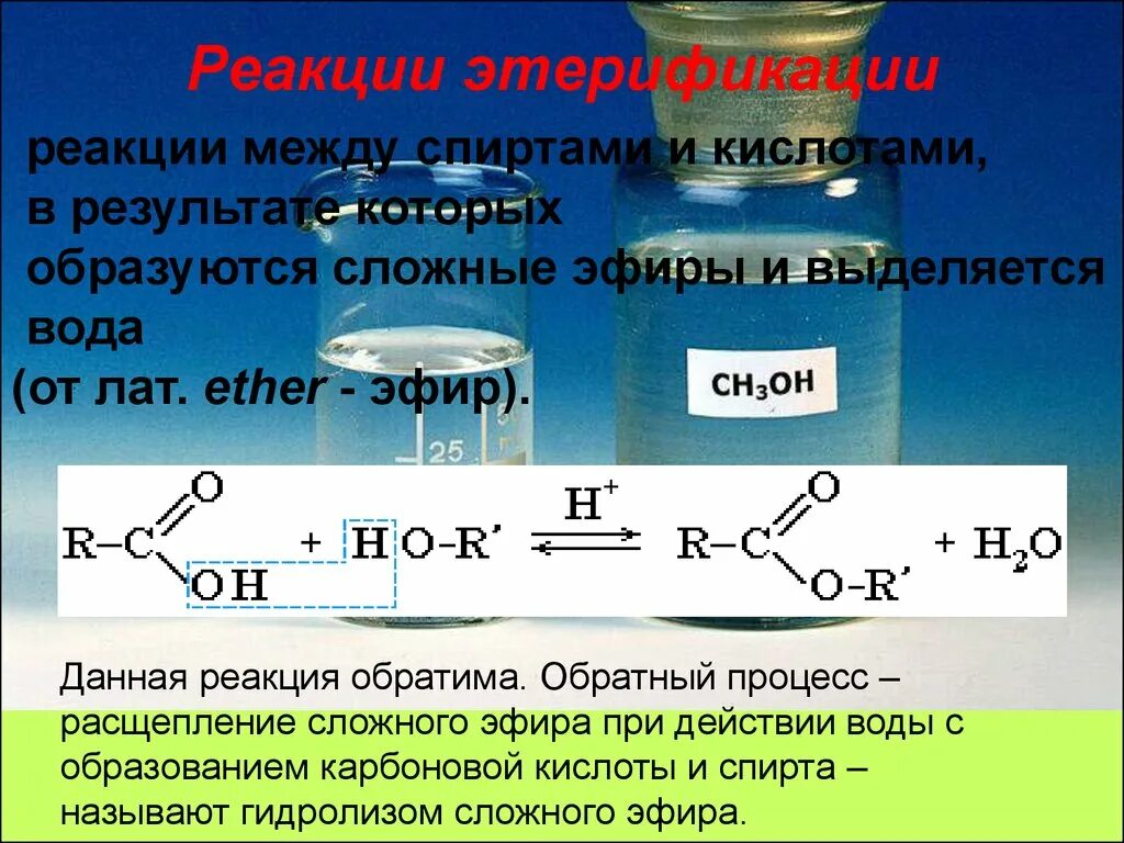 Сложные эфиры образуются в результате реакции. Сложные эфиры образуются при реакции. Реакция между спиртами. Жир вода реакция