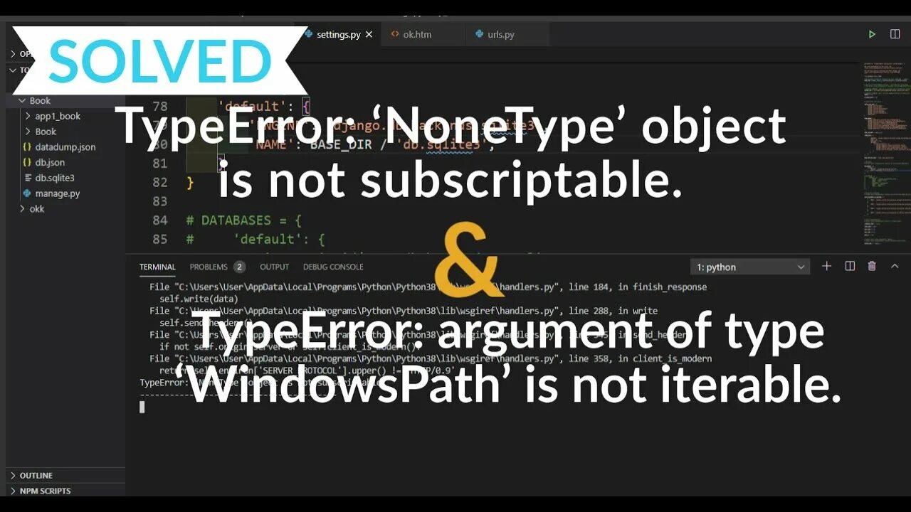 'NONETYPE' object is not Iterable. TYPEERROR: 'NONETYPE' object is not subscriptable. Object is not subscriptable. TYPEERROR: argument of Type 'NONETYPE' is not Iterable.