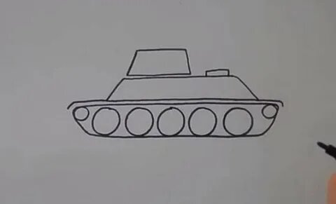 Танк карандашом легко и красиво