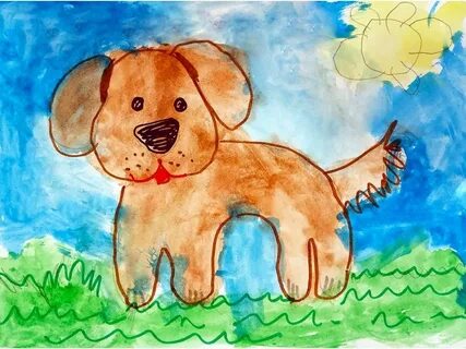 Рисунок мой щенок 2 класс