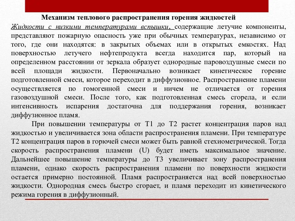 Механизм горения жидкостей. Горение жидкостей. Интенсивностью распространения горения. Направление распространения горения.. Распространяющие горение при групповой